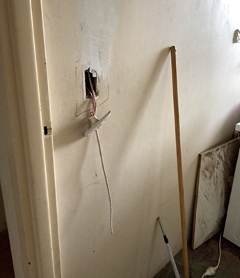 Exposed wiring