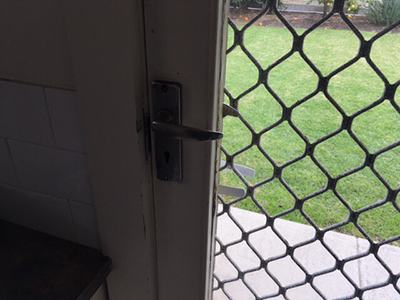 External door needs key to unlock from inside